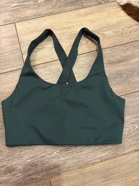 girlfriend collective Simone High Support sports bra in Moss EUC